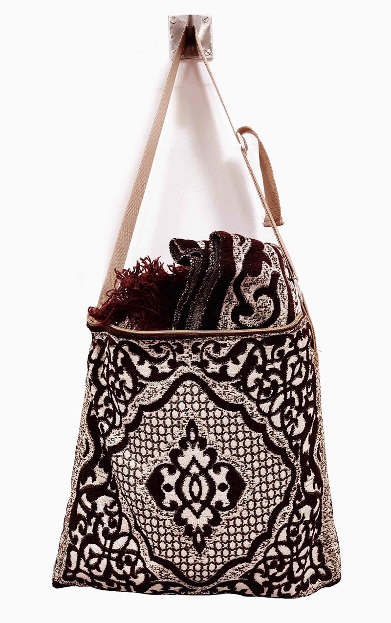 Status Contract Status Janamaz Prayer Mat with Travel Bag - 42x26 Inch (Maroon) - Image 4