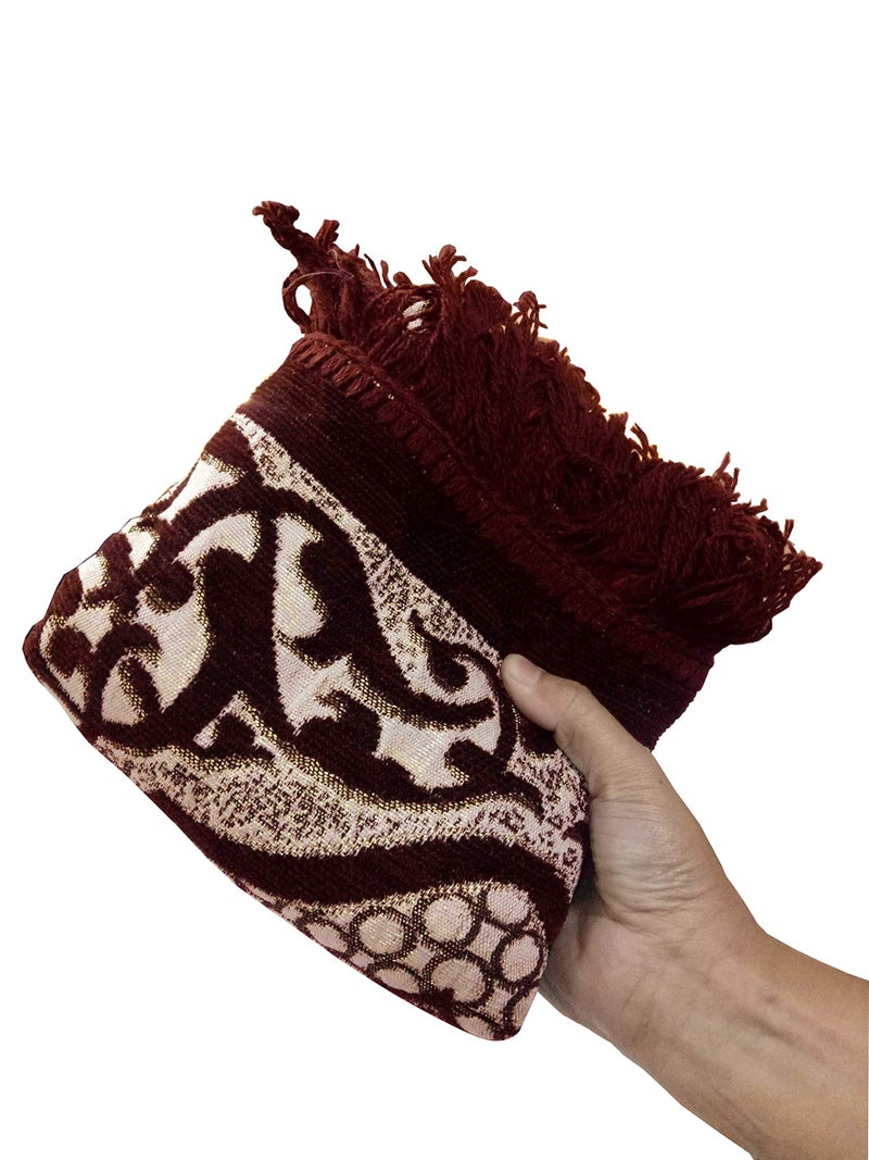 Status Contract Status Janamaz Prayer Mat with Travel Bag - 42x26 Inch (Maroon) - Image 3