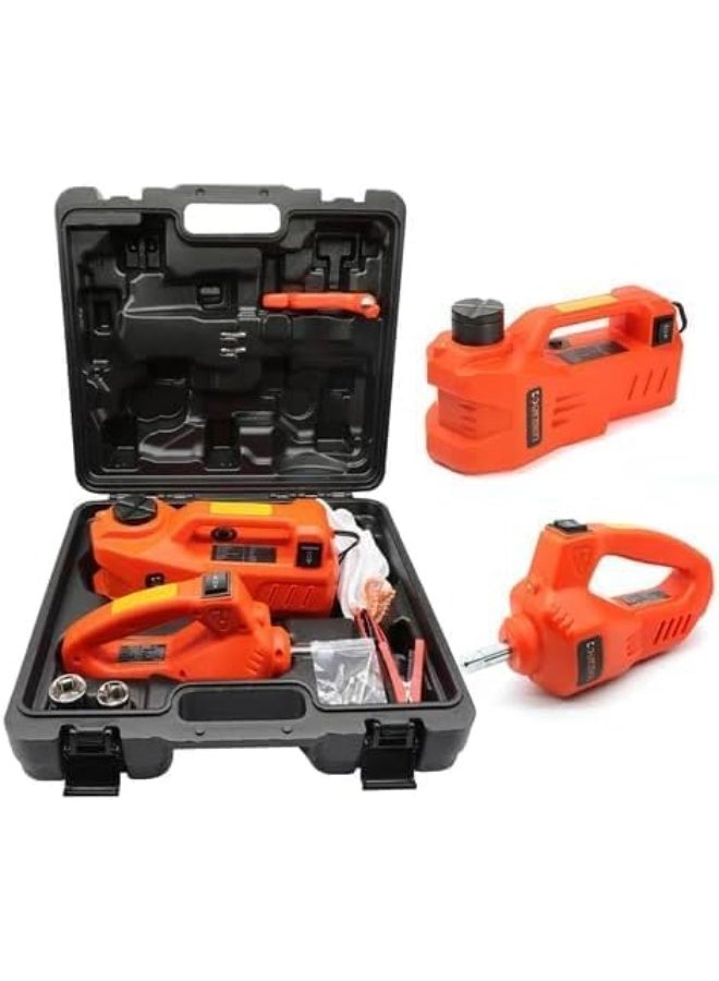 SHEZA STAR Electric Car Jack Kit with LED Light, 2 Ton Lifting Capacity, 12V DC, Storage Case, Orange - Image 3