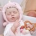 Cloveray Reborn Baby Dolls 20 Inch Real Baby Dolls That Look Real Full Body Vinyl Girl Doll in Pastel Pink Outfit with Hat Boots Lifelike Newborn with Accessories Gift for Girls Ages 3 - Image 4