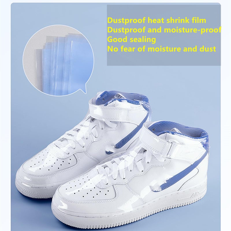 Simidobook 100-Pack Shoe Shrink Wrap Bags - 11x18 Inches Sneaker Heat Shrink Wrap for Men & Women - Shoe Organizer Bags to Prevent Sole Yellowing & Keep Dust Away (100) - Image 3