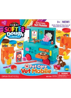 Cra-Z-Art Cra-Z-Art Softee Dough Pet Care Vet Mobile Playset, Modeling Dough Play Toy for Kids Ages 3 Years and Up  - Image 1