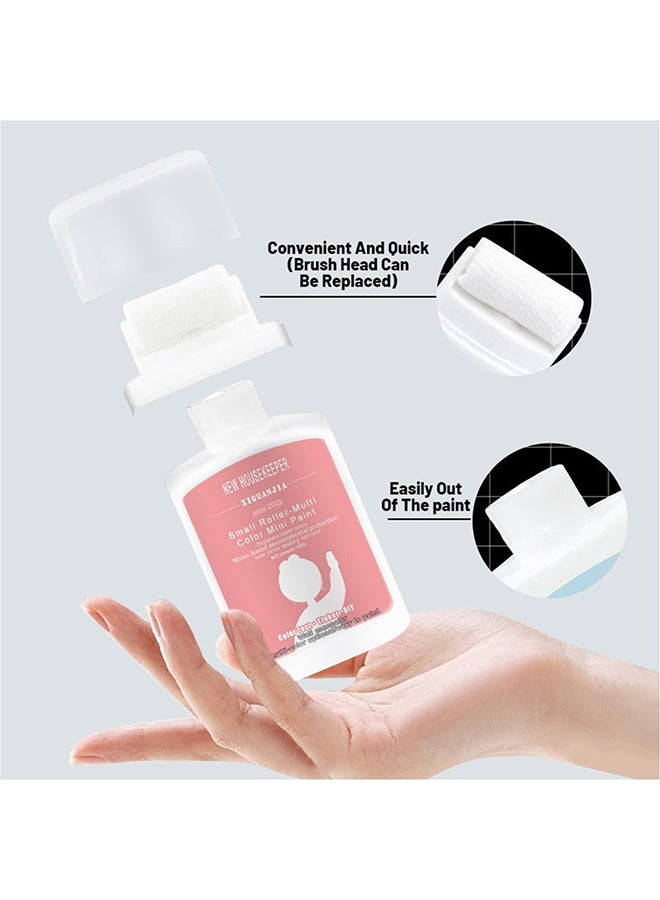 XIGUANJIA Small Roller-Multi Color Mini Paint, Portable DIY Decoration Wall Repair Roller Latex Paint, Fill Quick, Water Proof Removing Wall Stains, Environmentally Friendly White Latex Paint - 100G - Image 2