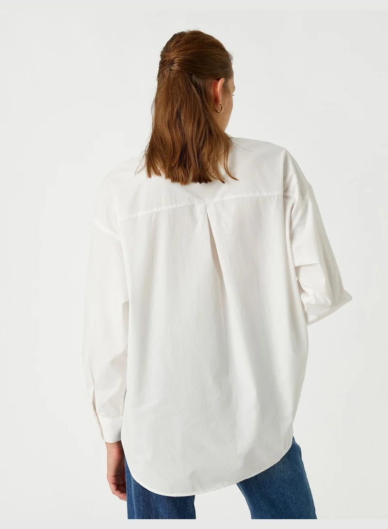KOTON Oversized Shirt Long Sleeve