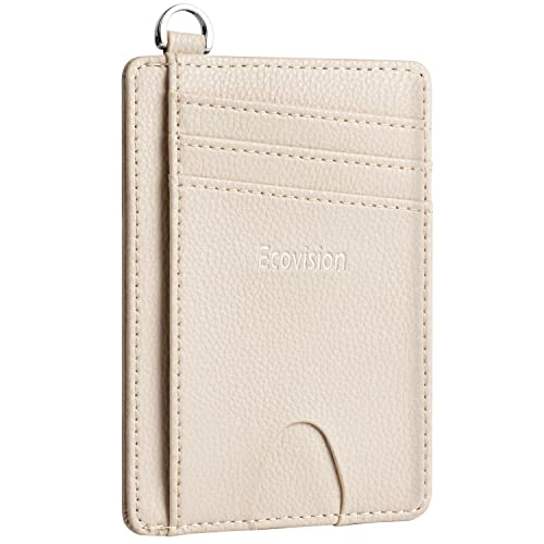 EcoVision Slim Minimalist Front Pocket Wallet, RFID Blocking Credit Card Holder Wallet with Detachable D-Shackle for Men Women - Image 1