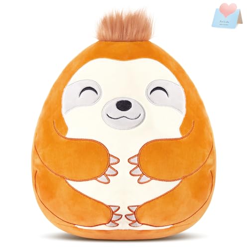 BSTAOFY 12 Cute Sloth Soft Plush Pillow Sloth Stuffed Animal Cushion Nap Pillow Birthday Valentines for Boys Girls - Image 1