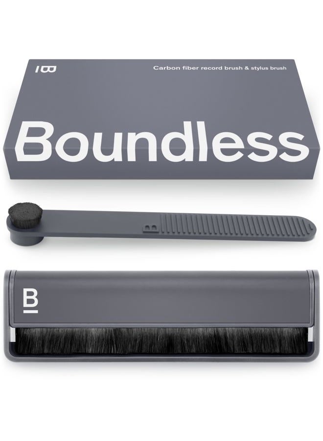 Boundless Audio Record Cleaning Kit - 2-in-1 Vinyl Cleaning Kit Includes Record Brush & Stylus Cleaner - Carbon Fiber Anti-Static Vinyl & Stylus Brushes - Image 1