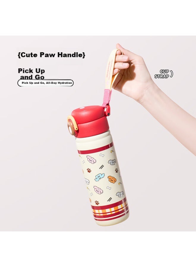 Miniso زجاجة معزولة بغطاء قابل للطي من سلسلة مينيسو بلاي 316 من الفولاذ المقاوم للصدأ 520 مل وردي - Image 4