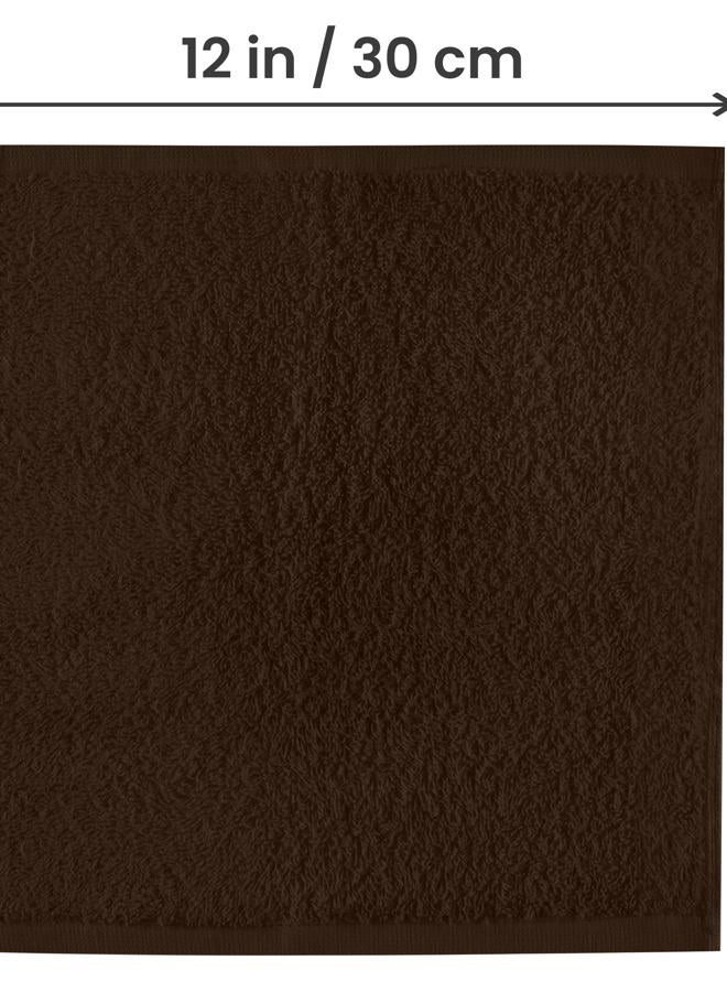 Utopia Towels 12 Pack Cotton Washcloths Set, 100% Ring Spun Cotton, Premium Flannel Face Cloths, Highly Absorbent and Soft Feel Fingertip Towels, Brown - Image 3