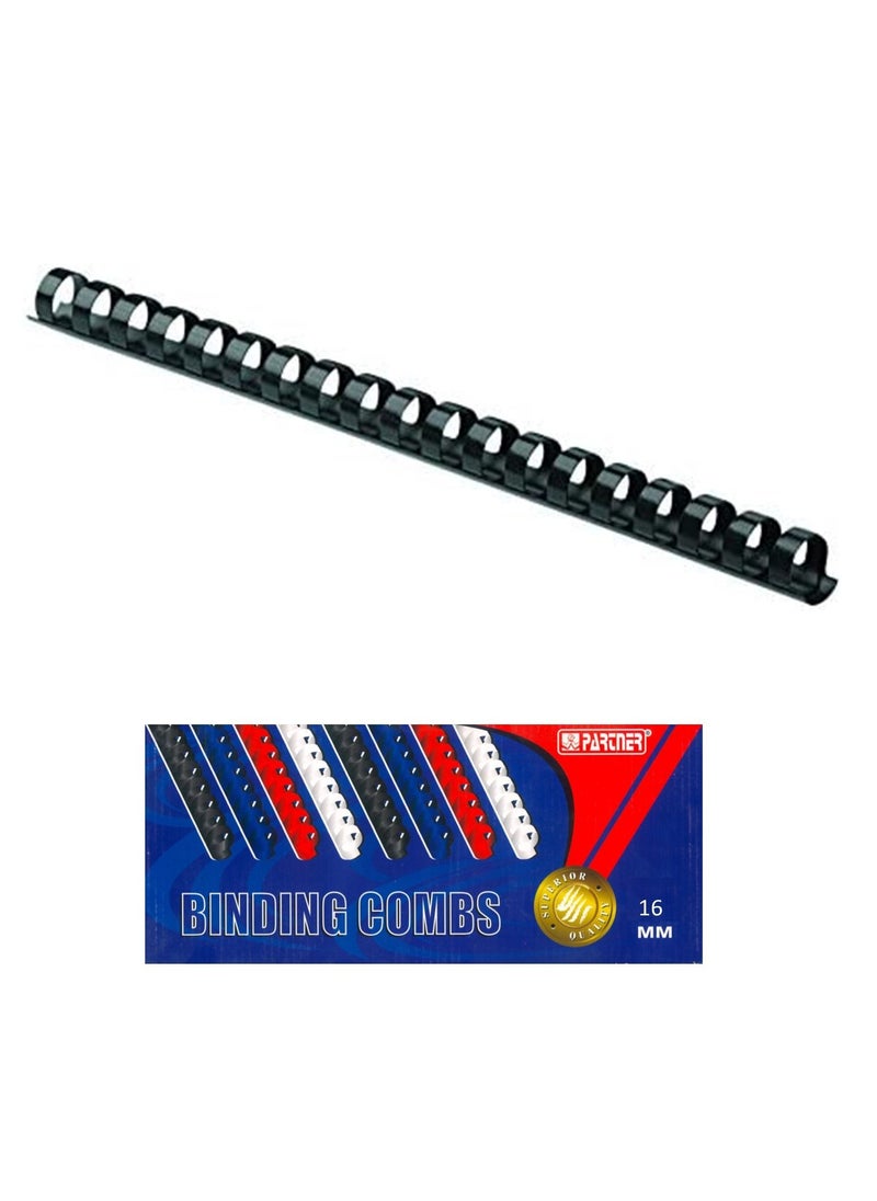 PARTNER Binding Accessories With 16mm Comb Black  - Image 3