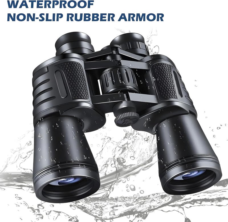 GHIME Binoculars for Long Distance, 7x50 Ultra HD Binocular for Bird Watching, Wildlife and Range 2000 Meter with Phone Adapter, Storage Bag, Wide Eyepiece and Bright BAK 4 Glass - Image 5