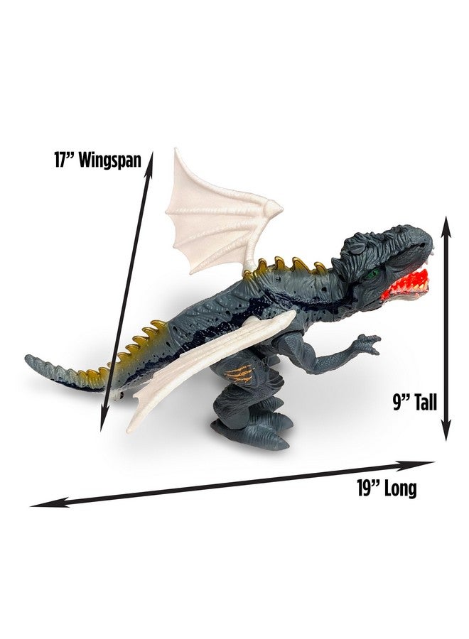 Geospace New Dragon Walking Dinosaur Toy - Smoke Breathing Walking Dinosaur Dragon Toy With Walking Motions, Lights & Roaring Sound Effects (T-Rex) - Image 4