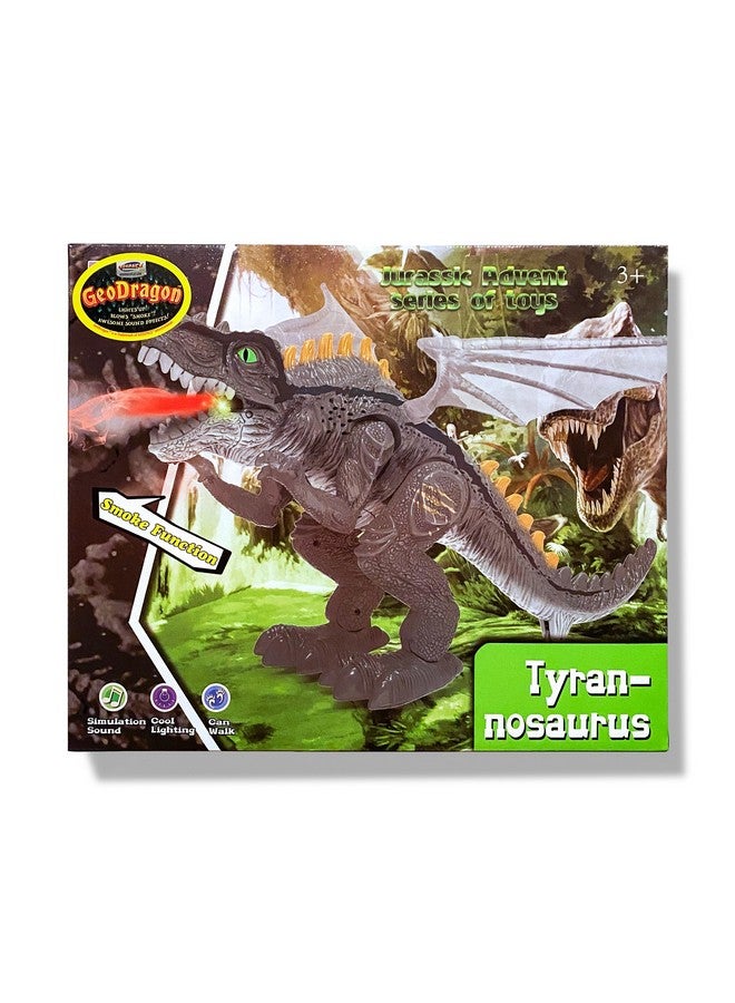 Geospace New Dragon Walking Dinosaur Toy - Smoke Breathing Walking Dinosaur Dragon Toy With Walking Motions, Lights & Roaring Sound Effects (T-Rex) - Image 2