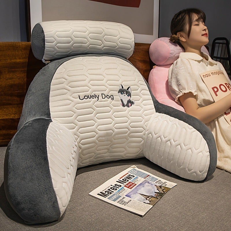 Breathable Material Reading Pillow Office Pillow Bedside Cushion Soft Pack Lumbar Support Pillow Large Backrest Sofa Throw Pillow Bedside Use for Phone And Reading Removable Washable - Image 2