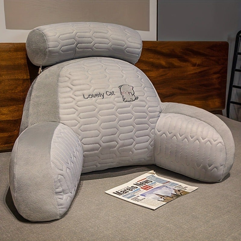 Breathable Material Reading Pillow Office Pillow Bedside Cushion Soft Pack Lumbar Support Pillow Large Backrest Sofa Throw Pillow Bedside Use for Phone And Reading Removable Washable - Image 4
