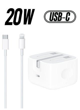 iPhone Charger 20W USB-C Dual Port Power Adapter – iPhone Fast Charger with Type-C to Lightning Cable 1 Meter, White | USB-C Wall Fast Charger Compatible with All iPhone Models (iPhone 12, 13, 14, 15, and more) - pzsku/ZBFF068EBB28533801297Z/45/1745405667/5ed5cdef-e736-423a-9c39-c1bbaf330c60