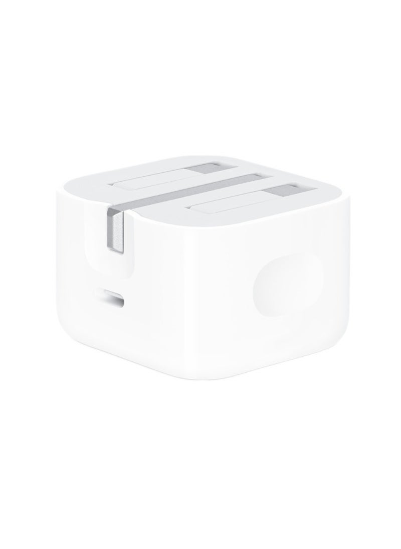 ELTRAZONE - iPhone Charger 20W USB-C Dual Port Power Adapter – iPhone Fast Charger with Type-C to Lightning Cable 1 Meter, White | USB-C Wall Fast Charger Compatible with All iPhone Models (iPhone 12, 13, 14, 15, and more) - Image 1