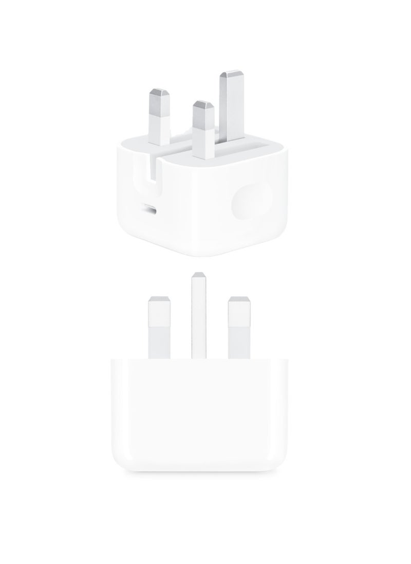 ELTRAZONE - iPhone Charger 20W USB-C Dual Port Power Adapter – iPhone Fast Charger with Type-C to Lightning Cable 1 Meter, White | USB-C Wall Fast Charger Compatible with All iPhone Models (iPhone 12, 13, 14, 15, and more) - Image 1