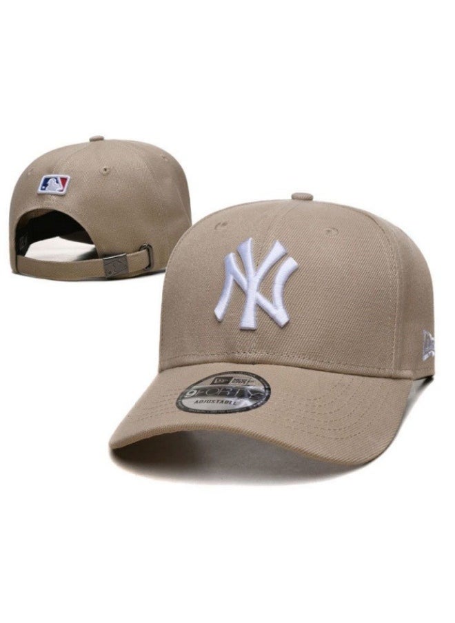 NEW ERA - New Era MLB New York Yankees fashion sun hat, mesh hat, outdoor men's and women's sports duckbill hat brown - Image 1