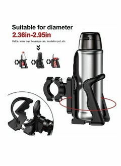 Y&D Small Bike Water Bottle Holder for 6-7.5 CM Diameter Bottle, Bicycle Cage Road Mountain Bikes, Adjustable Grip Buttons, Lightweight Strong Cup Outdoor Cycling, Black  - Image 5