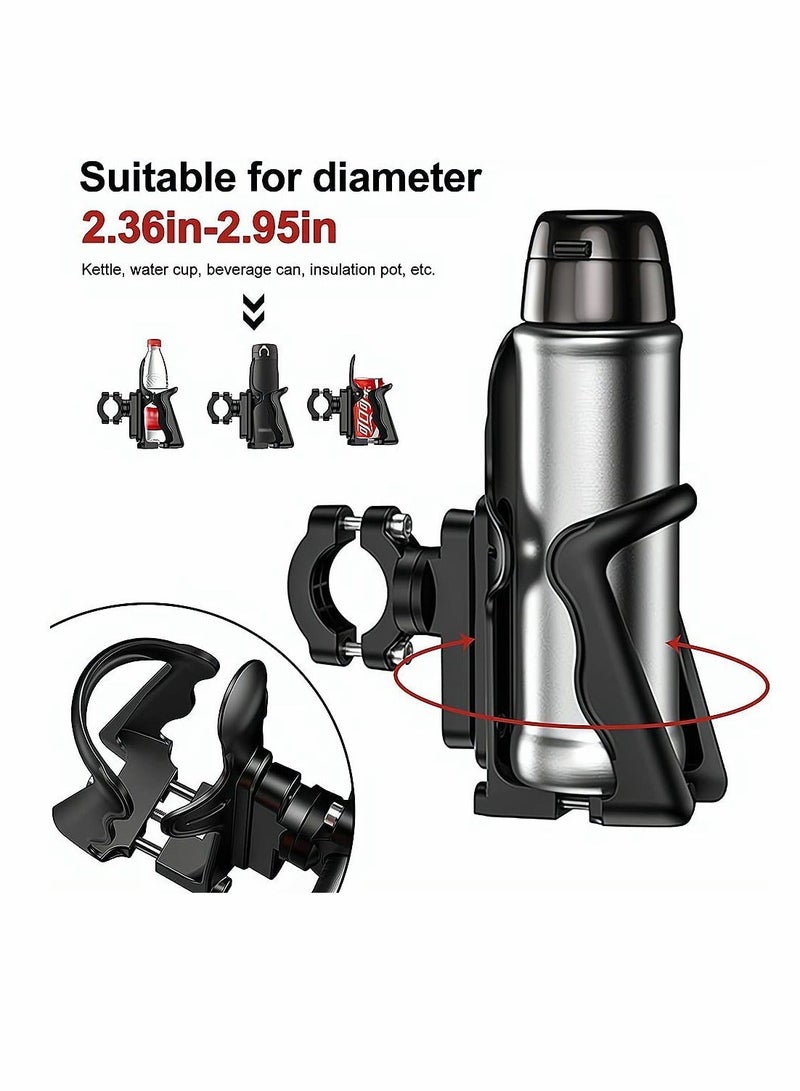Y&D Small Bike Water Bottle Holder for 6-7.5 CM Diameter Bottle, Bicycle Cage Road Mountain Bikes, Adjustable Grip Buttons, Lightweight Strong Cup Outdoor Cycling, Black - Image 5