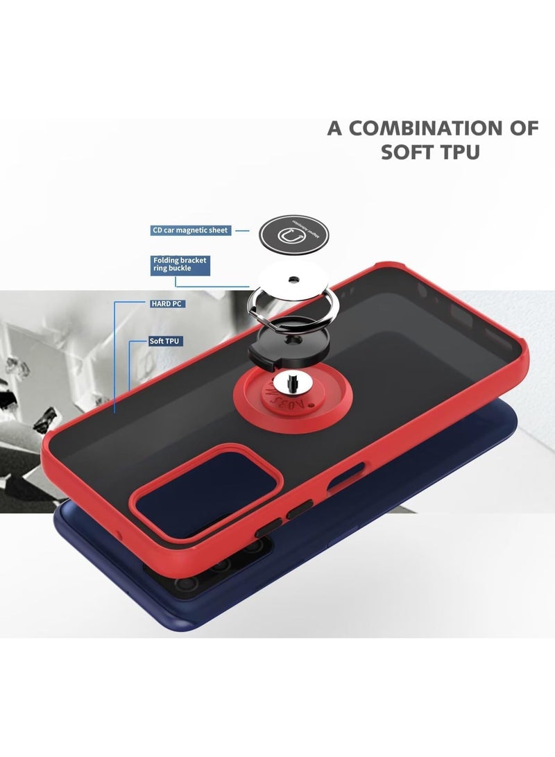 Muzz Case for Realme C71 4G / Case Cover For Realme C73 5G, Metal Ring Holder Grip Kickstand Car Magnetic Mount Shockproof Matte Hard Back Bumper Case for Realme C71 4G/C73 5G (Black) - Image 3