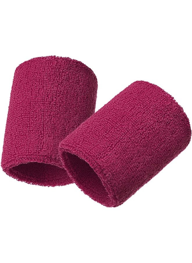 12 Pcs Multicolor Cotton Terry Cloth Wrist Sweatbands for Men & Women - Ideal for Various Sports