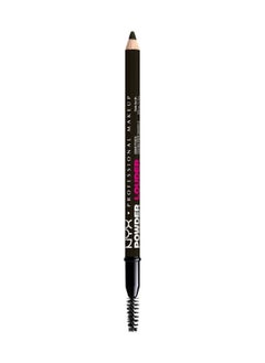 NYX PROFESSIONAL MAKEUP Powder Louder, Brow Pencil, 12Hr Wear, Buildable Micro-Fibers, Black  - Image 1