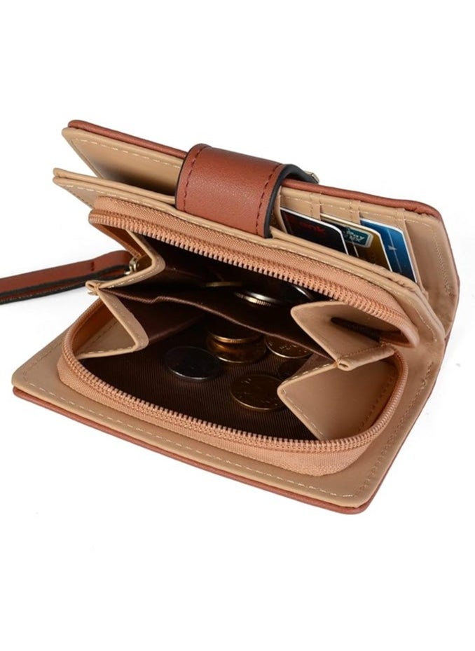 INOVERA (LABEL) Women's Vegan Leather Leaf Bi-fold Card Coin Holder Small Wallet  - Image 5