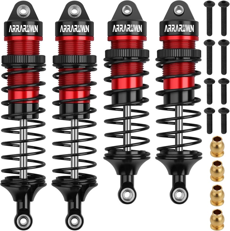ARRAROWN مجموعة ممتصات الصدمات الأمامية والخلفية ARRAROWN 4 قطع 1/10 RC للسيارات Traxxas Slash/Rustler/Stampede VXL - Image 1