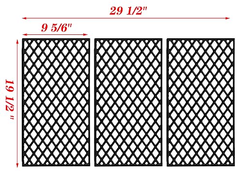 Grillflame Traeger Grill Grate KIT0451 HDW436 Grill Replacement Parts for Ironwood 885 Pro 780 Traeger 780 Pro Cast Iron Cooking Grates HDW443 Traeger Pellet Somker Grill Parts BBQ Grill Grids 3pcs - Image 2