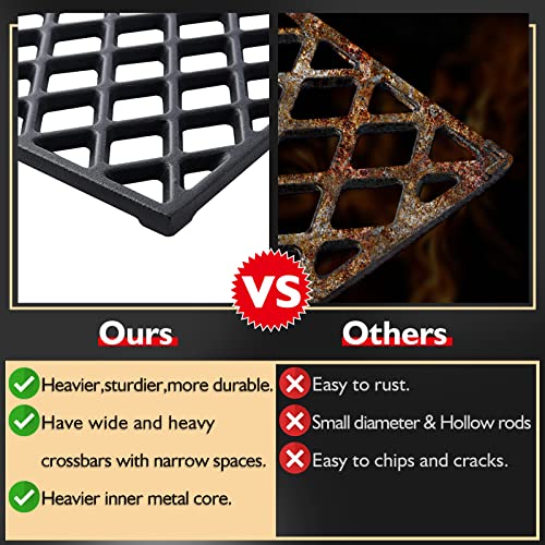 Grillflame Traeger Grill Grate KIT0451 HDW436 Grill Replacement Parts for Ironwood 885 Pro 780 Traeger 780 Pro Cast Iron Cooking Grates HDW443 Traeger Pellet Somker Grill Parts BBQ Grill Grids 3pcs - Image 3