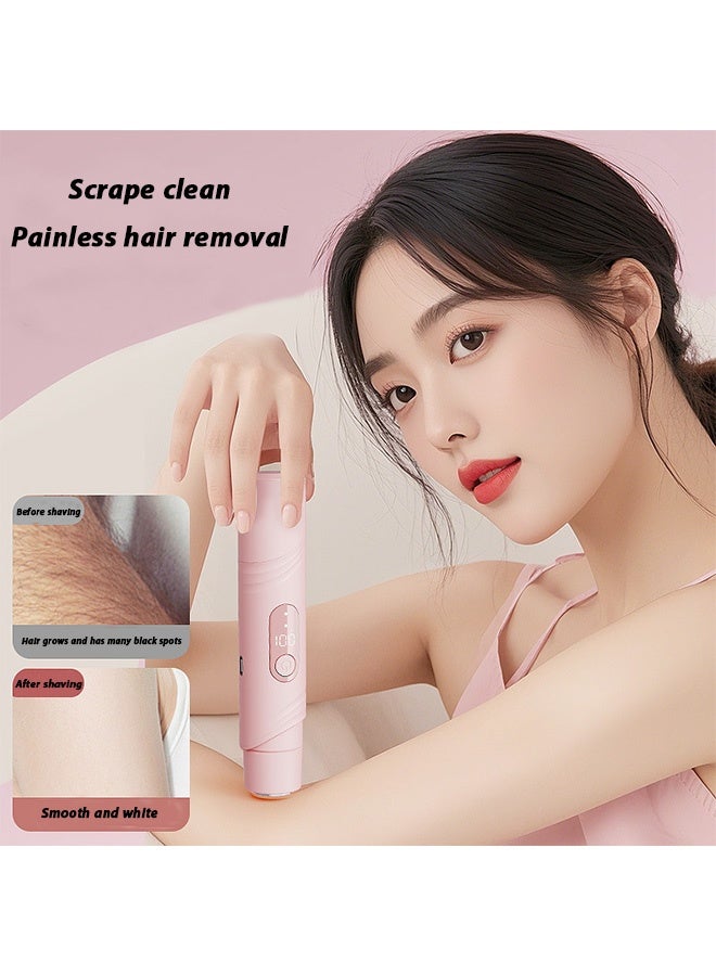 مانجي جهاز كهربائي لإزالة الشعر، جهاز خلع الشعر بدون ألم، مريح 2 في 1 مزيل شعر مزدوج الرأس للنساء (وردي) - Image 4