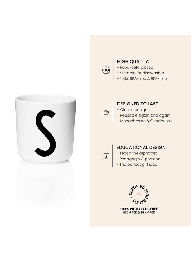 Design letters Design Letters Melamine Sippy cups for Baby 7 Oz A-Z | Kids Cups Designed in Denmark Reusable Cup for Baby 6+ Month|Learning Cup BPA/BPS Free | Children Drinking Cup Dishwasher Safe, Toddler Cup White  - Image 2