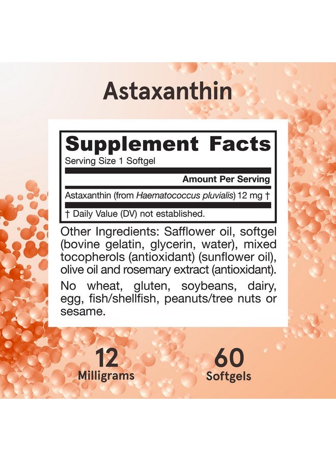 jarrow formulas Astaxanthin 12 Mg 60 Servings (Softgels) Algal Antioxidant Carotenoid Supports Immune Skin & Eye Health Dietary Supplement Gluten Free Non Gmo  - Image 4