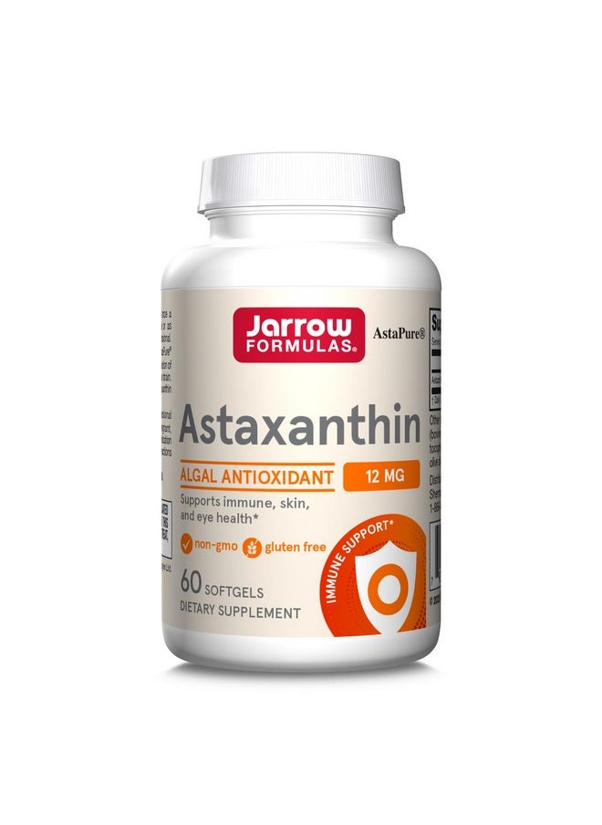 jarrow formulas Astaxanthin 12 Mg 60 Servings (Softgels) Algal Antioxidant Carotenoid Supports Immune Skin & Eye Health Dietary Supplement Gluten Free Non Gmo  - Image 2