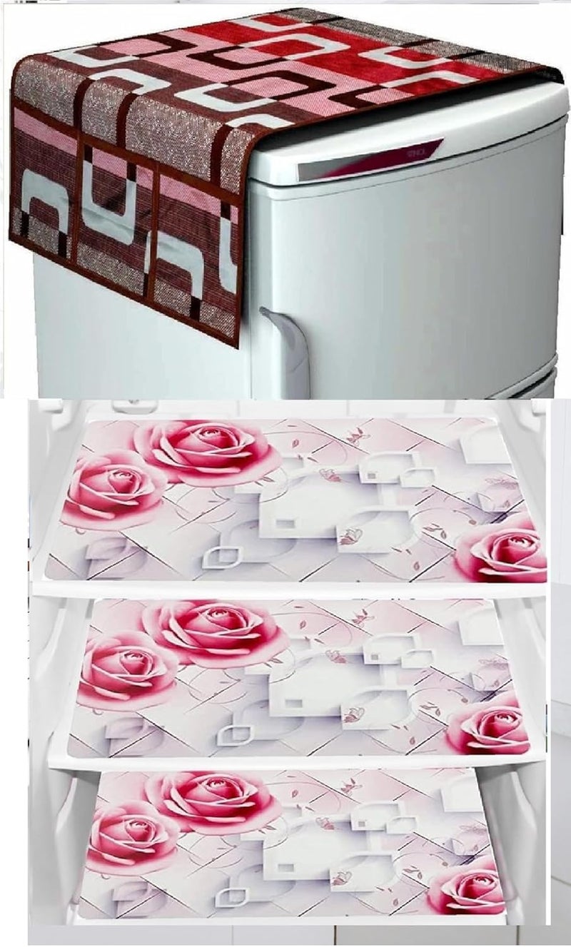 Cread Craft Cread Craft 1 Knite Fridge Cover3 PVC MatFridge Cover Set Combo 4 pcs Set CC04  - Image 1