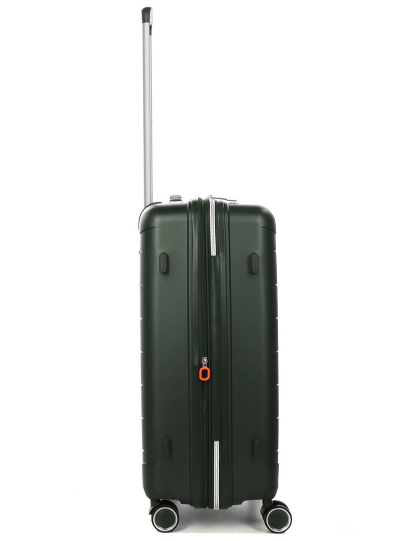 جامب فورانو 2 PP حقيبة سفر صلبة قابلة للتوسيع عربة أمتعة 66 سم كاكي متوسط - Image 3