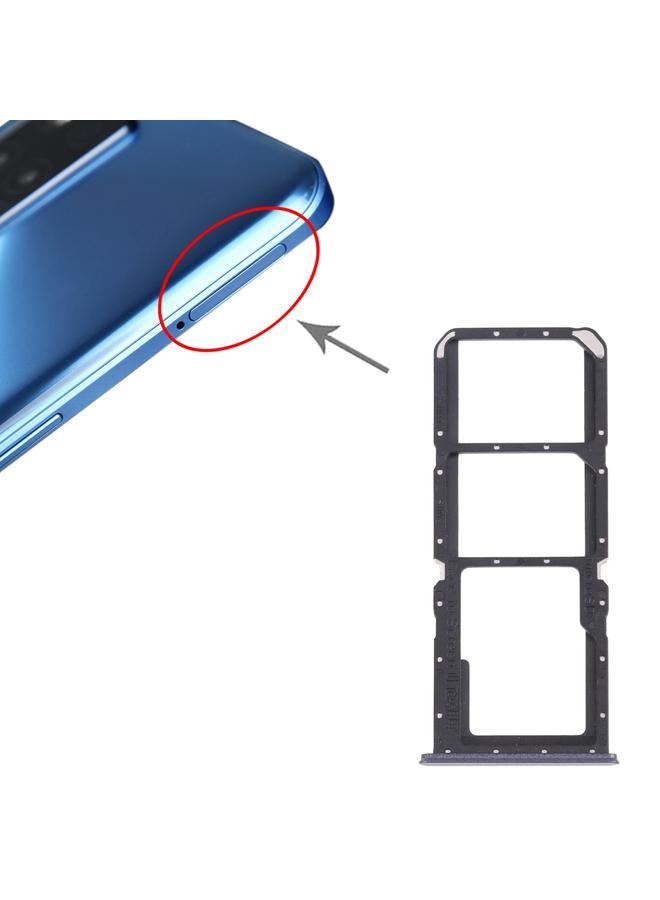 erorex For OPPO Realme V13 5G SIM Card Tray + SIM Card Tray + Micro SD Card Tray (Blue) - Image 4