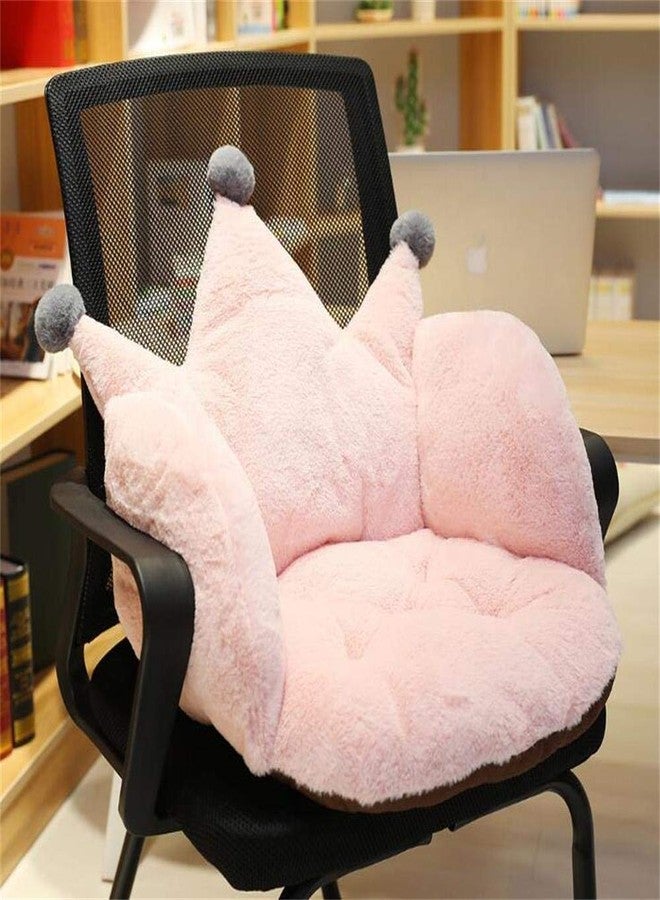 IPENNY Crown Office Soft Cushion Plush Comfort Seat Pad Cozy Warm Seat Pillow Armchair Seat Support Relieves Back Coccyx Sciatica and Tailbone Pain Relief Chair Cushions for Home Office Sofa Car Wheelchair - Image 1