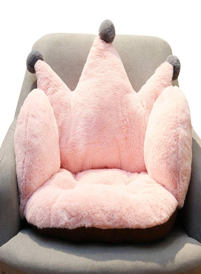 IPENNY Crown Office Soft Cushion Plush Comfort Seat Pad Cozy Warm Seat Pillow Armchair Seat Support Relieves Back Coccyx Sciatica and Tailbone Pain Relief Chair Cushions for Home Office Sofa Car Wheelchair - Image 4