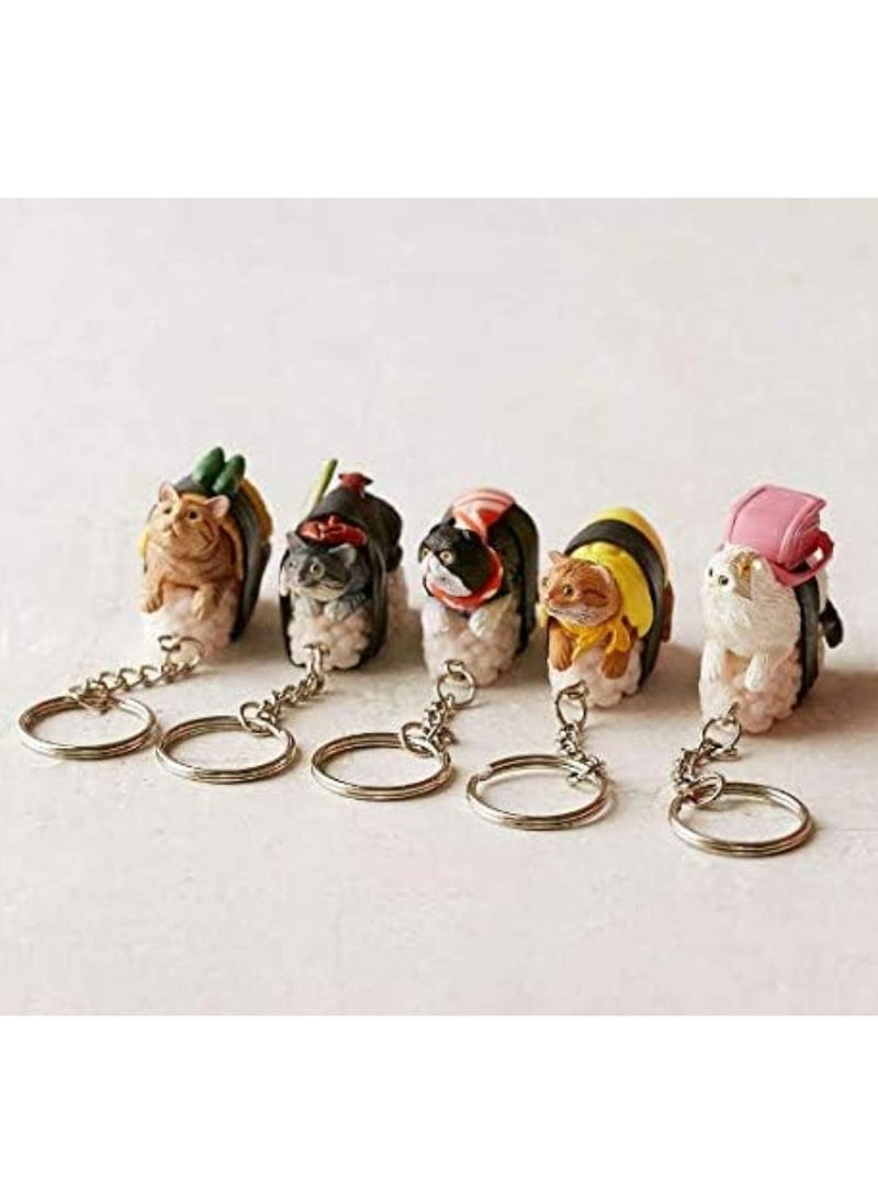 Oasisgalore - Cat Keychain - Blind Box Includes 1 of 5 Collectable Figurines - Features a Detachable Keyring - Image 1