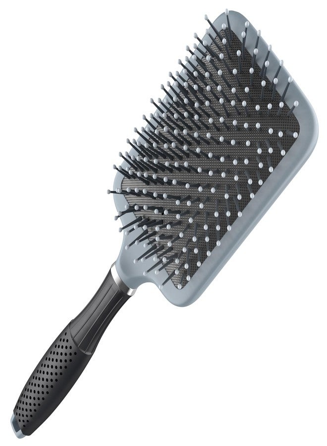 KLOY Ultra Paddle Hair Brush with Large Coverage, Soft Ball-Point Bristles for Men & Women, Grey - Image 1