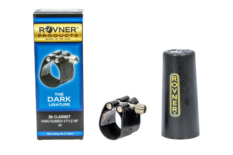 Rovner Ligature & Plastic Cap for Bb Clarinet - Dark Ligature for Hard Rubber Mouthpiece (1R) - Image 1