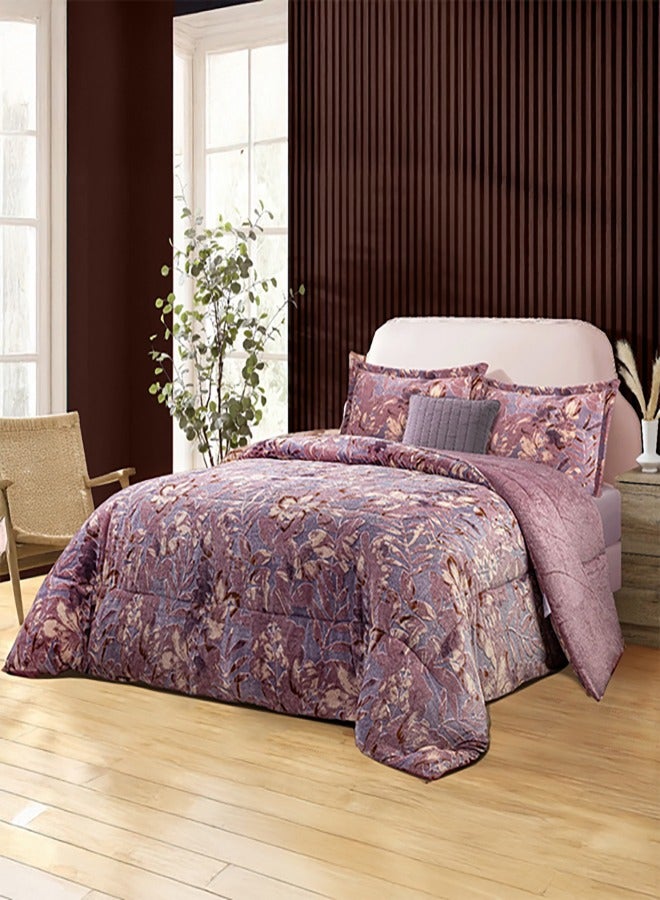 باشاهوم لحاف سما 230*250 + 2كيس خدادية -   اللون: بنفسجي.