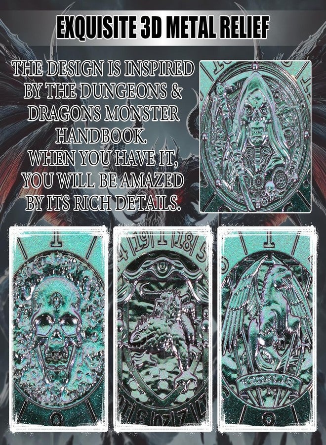 Froggod Roulette Dice Spinner 7-in-1 Metal DND Dice Set with 3D Relief – Mechanical DND Spinner for Dungeons and Dragons Gifts, DM & Players(Gradient) - Image 4