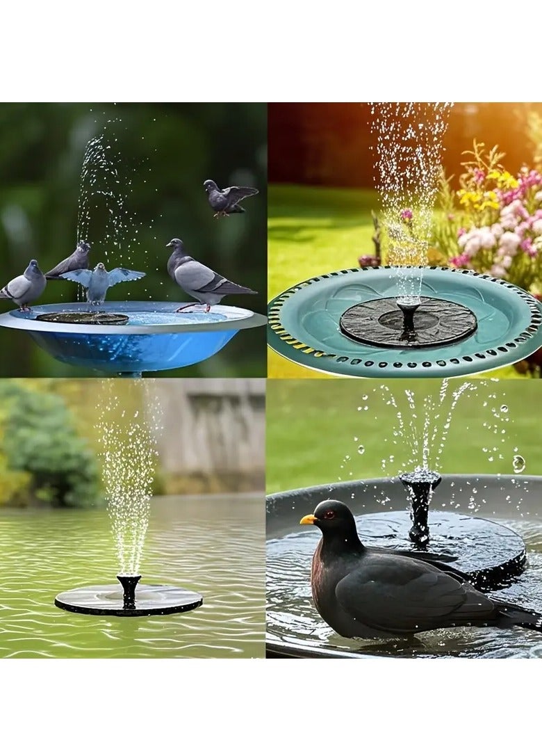 M MIAOYAN Solar Fountain Water Pump for Bird Bath, Mini Solar Powered Fountain Pump Free Standing Solar Panel Kit Water Fountain for Garden, Pond, Pool, and Outdoor - Image 3
