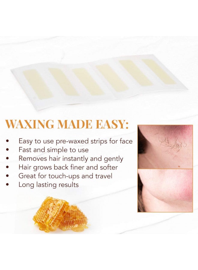 GiGi Hair Removal Strips | For the Face | Pre-Waxed with GiGi All-Purpose Honee Formula, 12 Strips - Image 5