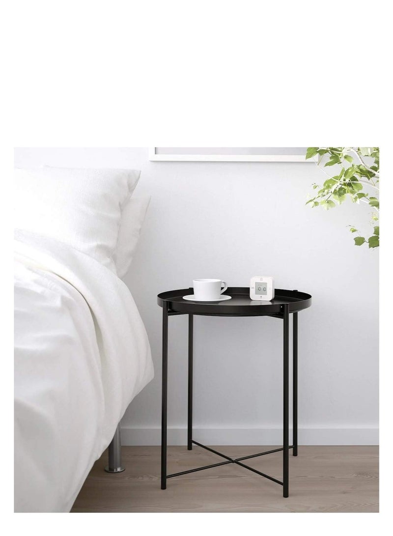 طاولة مستديرة منضدة اسود(مقاس 25x48x4cm) - Image 3