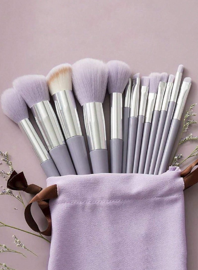 13-Piece Professional Makeup Brush Set with Travel Case – Full Face & Eye Brushes for Seamless Application - Image 1